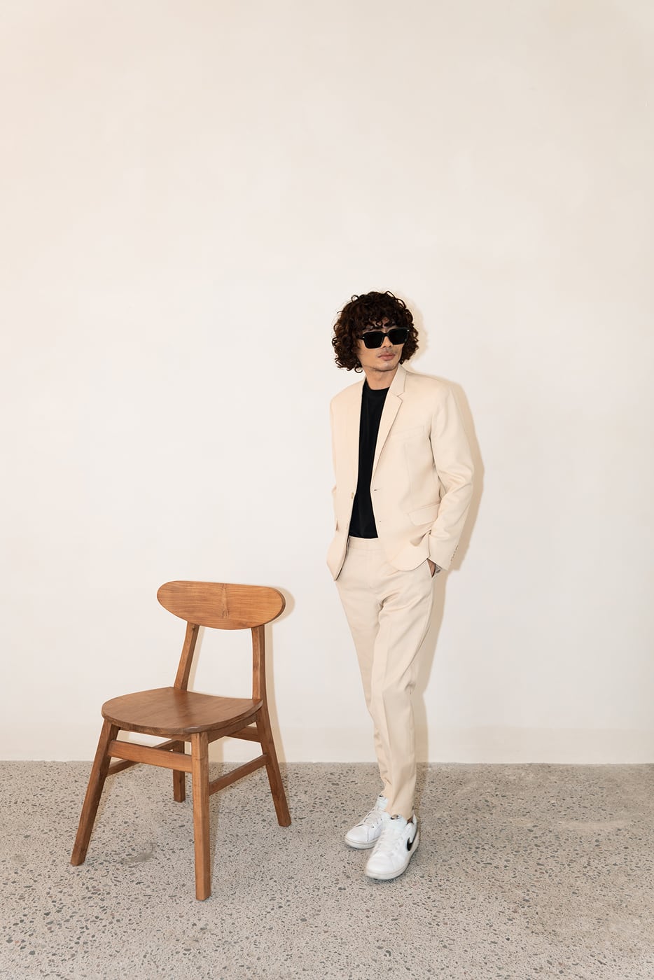 Edgy personal branding photoshoot with flash at Suluh photography studio Bali