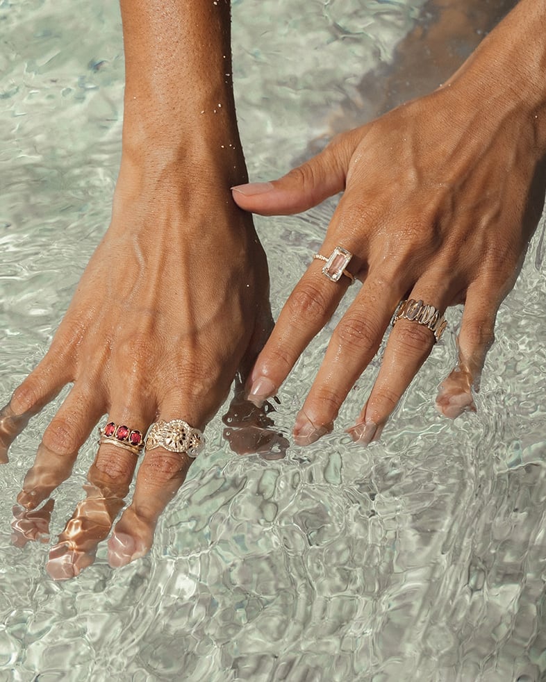 Jewellery Campaign Shoot in the swimming pool bali
